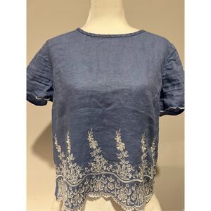 J crew short sleeve tunic blouse size 10 Large